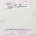 soft pink and white fleur damask full colour flyer