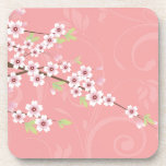 Soft Pink Cherry Blossom cork coasters
