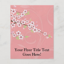 Soft Pink Cherry Blossom Full Color Flyer