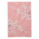 Soft Pink Cherry Blossom kitchen towels