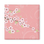 Soft Pink Cherry Blossom magnets