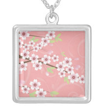 Soft Pink Cherry Blossom Necklace
