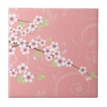 Soft Pink Cherry Blossom tiles