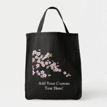 Soft Pink Cherry Blossom Tote Bags