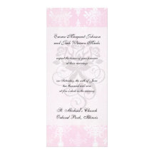 soft pink distressed damask pattern custom announcement