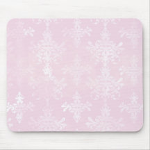 soft pink distressed damask pattern mouse pad