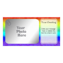 Soft Rainbow PhotoCard Template Photo Greeting Card