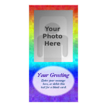 Soft Rainbow Vertical PhotoCard Template Photo Card