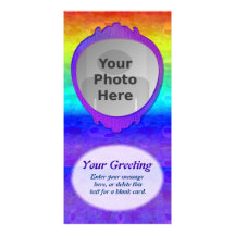 Soft Rainbow Vertical PhotoCard Template Customized Photo Card