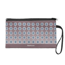Soft Silver Quatrefoil Ladies Wristlet bagettes bags