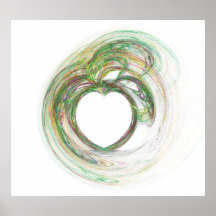 Soft Swirly Heart Print