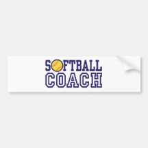 Softball Coach Bumper Sticker
