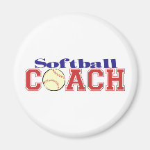 Softball Coach Fridge Magnet