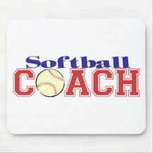 Softball Coach Mouse Mat