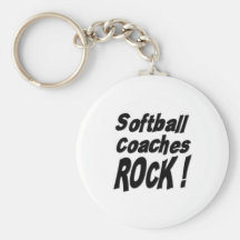 Softball Coaches Rock! Keychain