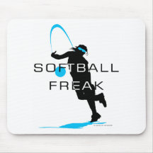 Softball freak - Pitcher front Mouse Mats