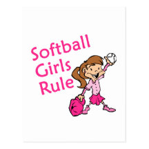Softball Girls Rule Postcards