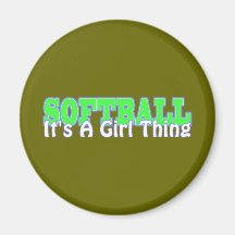 Softball- It's A Girl Thing Fridge Magnets