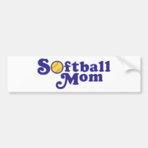 Softball Mum Bumper Sticker