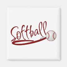 Softball Refrigerator Magnet