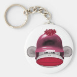 Softball Sock Monkey Key Chain