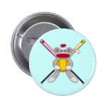 Softball Sock Monkey Pins