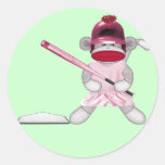 Softball Sock Monkey Sticker