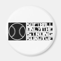 Softball Survive Refrigerator Magnets