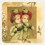 Softly Vintage Christmas Square Sticker