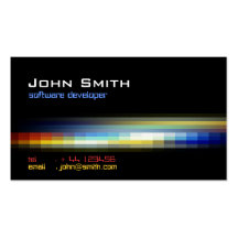 software developer modern business card