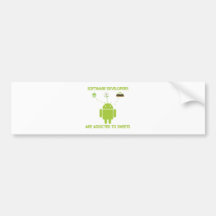 Software Developers Are Addicted To Sweets Bumper Sticker