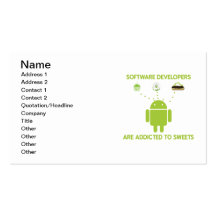 Software Developers Are Addicted To Sweets Business Card