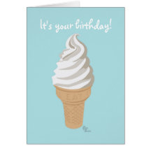 Softy Cone Birthday Card
