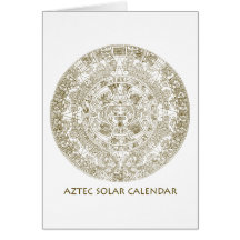 Solar Calendar! Ancient cultures design! Greeting Card