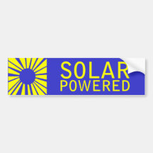 solar powered bumper stickers