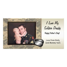 Soldier Father's Day - Customisable Photo Cards