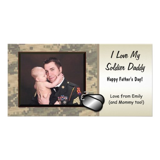 Soldier Father's Day - Customisable Photo Cards
