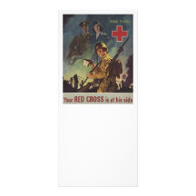 Soldier on Battlefield  Holding Cup of Coffee Rack Card