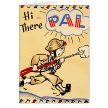 Soldier Pen Pal Vintage Card