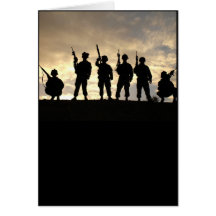 Soldier Silhouettes Greeting Card