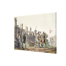 Soldiers and Artillery of the 15th Century, plate Canvas Prints