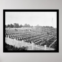 Soldiers' Cemetary in Alexandria, VA 1865 Posters