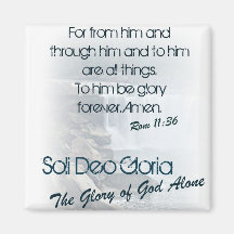 Soli Deo Gloria/The Glory of God Alone Refrigerator Magnets