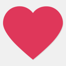Solid Crimson Heart Stickers