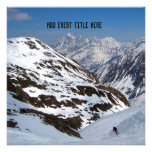 Solo Skier in Alps Your-Occasion Custom Invites