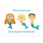 “Some Boys are Mermaids Too” Postcard
