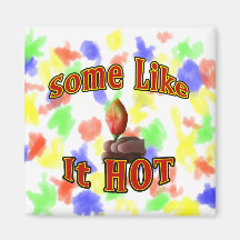 Some Like It Hot Hand Holding Hot Habanero Pepper Fridge Magnets