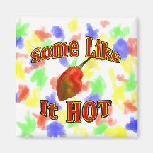 Some Like It Hot Single Habanero Pepper Refrigerator Magnets