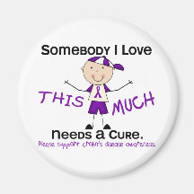 Somebody I Love - Crohns Disease (Boy) Magnets