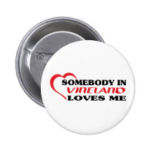 Somebody in Vineland loves me t shirt Pins
